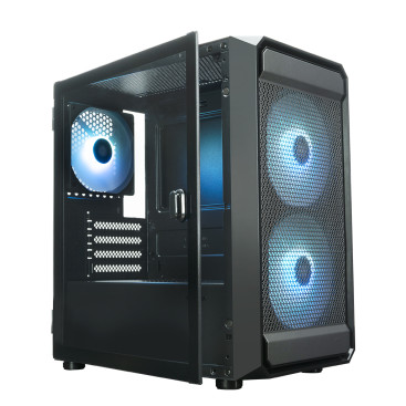 XASTRA A303M 3ARGB, mATX, 3x120mm ARGB, Black, A303M-2FC14A-1FC12A-D