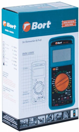 Мультиметр Bort BMM-1000N цифровой бирюзовый (91271143)