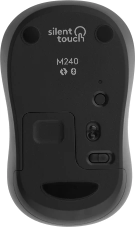 Logitech M240 Silent, беспроводная, 4000dpi, графитовый (910-007078)