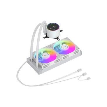 Coolleo ICE Fairy DIG 240 LITE WH, LGA1851/1700/1200/115X/AM5/AM4, DIG-240-LITE-WH, белый