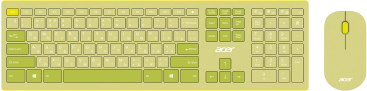 Набор клавиатура + мышь Acer OCC205 беспроводной (зелёный/жёлтый)