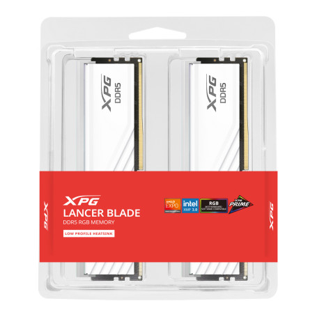ADATA XPG Lancer Blade RGB 32GB (2x16GB) DDR5 6000 CL34 White AX5U6000C3416G-DTLABRWH