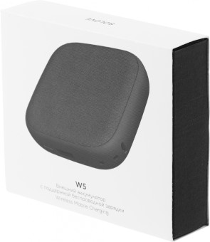 Мобильный аккумулятор Solove W5 10000mAh QC3.0/PD3.0/PE2.0 22.5W 2.1A 2xUSB-A/USB-C беспров.зар. черный (W5 BLACK UPDATED RUS)