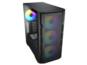 Cougar Uniface X RGB V2, E-ATX, 4x140mm ARGB, Black, CGR-5C78B-X-RGB-V2