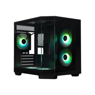 XASTRA QT400M 5ARGB-FC-C6-AC, mATX, Aquarium, 3x120mm ARGB, Black, QT400M-2FA24A-1FC12A-C6-AC