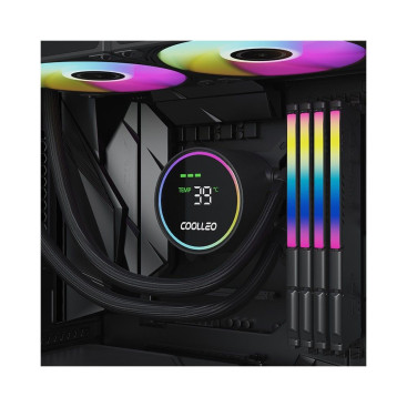 Coolleo ICE Fairy DIG 360 BK, LGA1851/1700/1200/115X/AM5/AM4, DIG-360-BK, черный