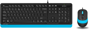 Набор клавиатура + мышь A4Tech Fstyler F1010 проводной (черный/синий)