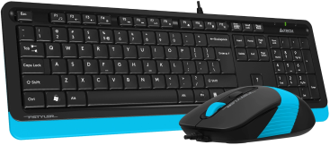 Набор клавиатура + мышь A4Tech Fstyler F1010 проводной (черный/синий)