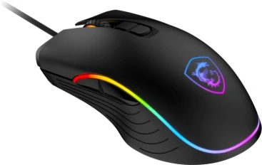 MSI Forge GM300, проводная, 7200dpi, черный