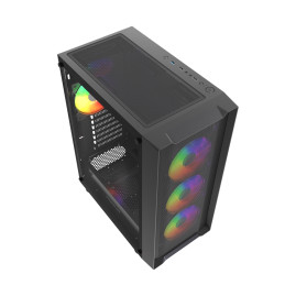 Powercase Mistral EA19, ATX, 4x120mm ARGB, Black, CMAEA19-A4
