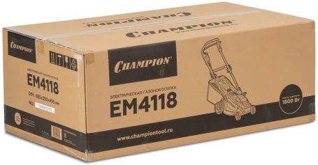 Газонокосилка роторная Champion EM4118 1800Вт