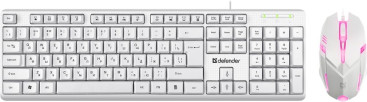 Набор клавиатура + мышь Defender Line Motion C-977 (Белый)
