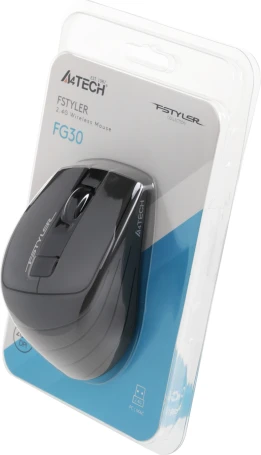 Мышь A4Tech Fstyler FG30 серый оптическая 2000dpi беспров. USB 6but (FG30 GREY)