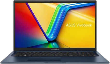 Ноутбук Asus Vivobook 17 X1704ZA-AU333 Core i3 1215U 8Gb SSD512Gb Intel UHD Graphics 17.3" IPS FHD (1920x1080) без ОС blue WiFi BT Cam (90NB10F2-M00DH0)