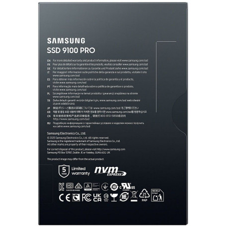 Samsung 9100 PRO Black 2TB M.2 2280 PCIe Gen5x4 MZ-VAP2T0BW