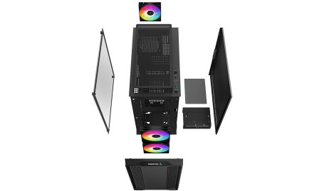 Deepcool CC360 ARGB, mATX, 3x120mm ARGB, Black