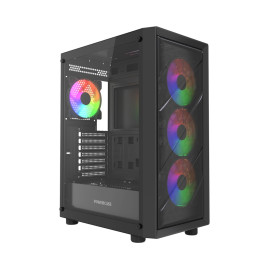Powercase Mistral EA21, ATX, 4x120mm FRGB, Black, CMAEA21-L4