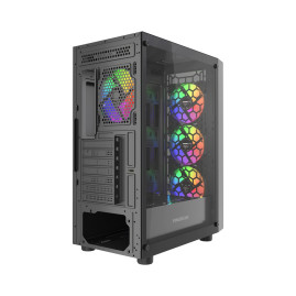 Powercase Mistral EA21, ATX, 4x120mm FRGB, Black, CMAEA21-L4