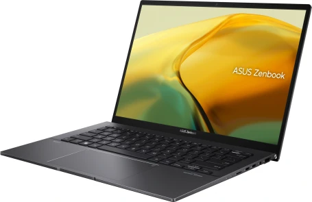 Ноутбук Asus Zenbook 14 UM3402YA-KP854 Ryzen 5 7430U 16Gb SSD512Gb AMD Radeon Graphics 14" IPS WQXGA (2560x1600) без ОС black WiFi BT Cam Bag (90NB0W95-M01KZ0)