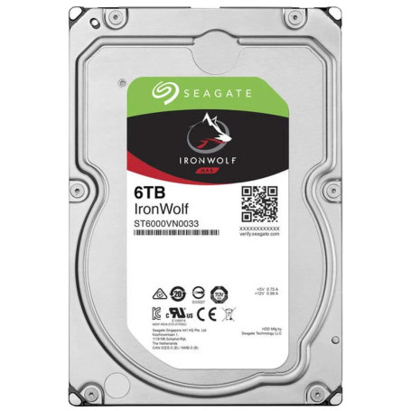 Seagate IronWolf NAS 3.5" 6TB SATA 6Gb/s 7200rpm 256MB ST6000VN0033