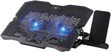 Подставка для ноутбука Digma D-NCP150-2 15.6"360x260x27мм 38дБ 2xUSB 2x 120ммFAN 650г металл/пластик черный