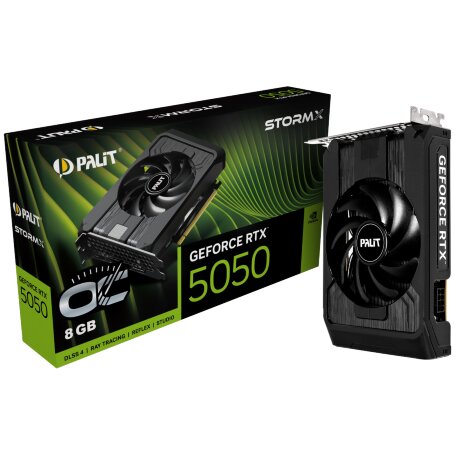 Palit NVIDIA GeForce RTX 5050 STORMX OC 8GB GDDR6 128bit 3xDP HDMI 1FAN ITX (NE65050T19P1-GB2070F)