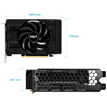 Palit NVIDIA GeForce RTX 5050 STORMX OC 8GB GDDR6 128bit 3xDP HDMI 1FAN ITX (NE65050T19P1-GB2070F)