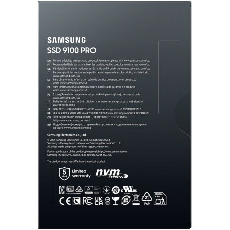 Samsung 9100 PRO Black 8TB M.2 2280 PCIe Gen5x4 14800/13400 MZ-VAP8T0BW