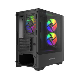 Powercase Mistral Micro A12B, mATX, 3x120mm FRGB, Black, CMMA12B-L3