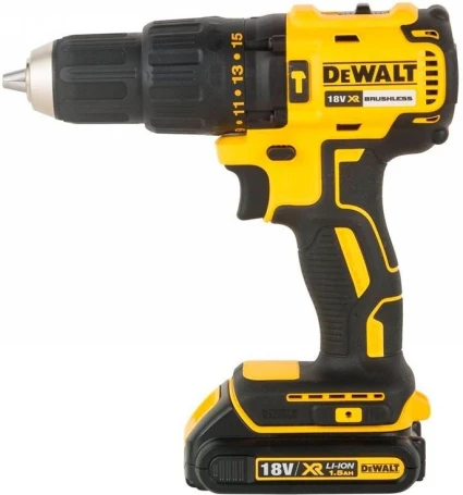 Дрель-шуруповерт DeWalt DCD778S2T 340Вт аккум. патрон:быстрозажимной (кейс в комплекте) (DCD778S2T-QW)