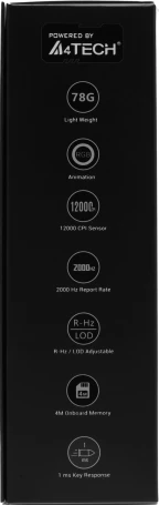 A4Tech Bloody L65 Max, проводная, 12000dpi, желтый/фиолетовый