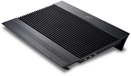 Подставка для ноутбука Deepcool N8 (DP-N24N-N8BK) 17" 380x278x55мм 25дБ 3xUSB 2x 140ммFAN 1244г алюминий черный