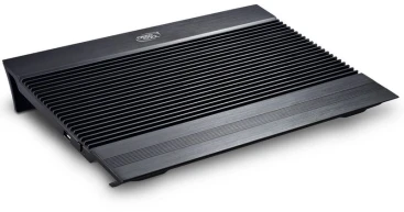 Подставка для ноутбука Deepcool N8 (DP-N24N-N8BK) 17" 380x278x55мм 25дБ 3xUSB 2x 140ммFAN 1244г алюминий черный