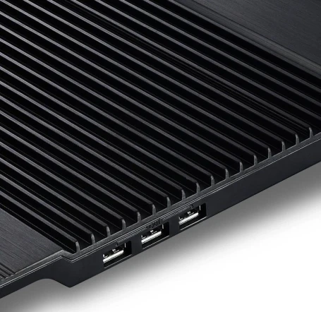 Подставка для ноутбука Deepcool N8 (DP-N24N-N8BK) 17" 380x278x55мм 25дБ 3xUSB 2x 140ммFAN 1244г алюминий черный