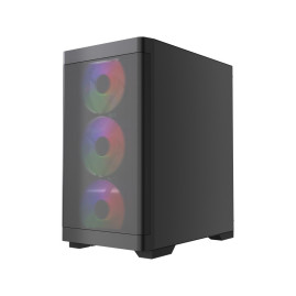 Powercase Mistral Micro A13B, mATX, 4x120mm FRGB, Black, CMMA13B-L4