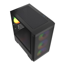 Powercase Mistral Micro A13B, mATX, 4x120mm FRGB, Black, CMMA13B-L4