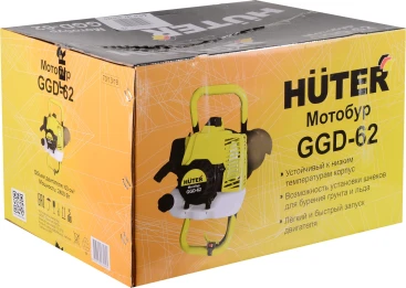 Мотобур Huter GGD-62 профес. 2-х такт. 2400Вт 3.2л.с. 63см3 9000об/мин (70/13/18)