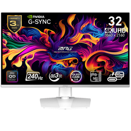 31.5" MSI 4K MPG 321URXW QD-OLED, белый