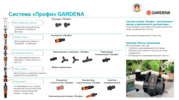 Переходник Gardena Профи Д.вх.3/4" Д.вых.1/2" (02830-20.000.00)