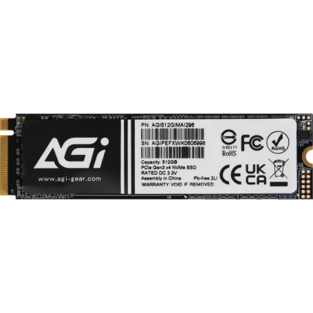 AGI AI298 512GB M.2 2280 PCIe Gen3x4 AGI512GIMAI298-CB