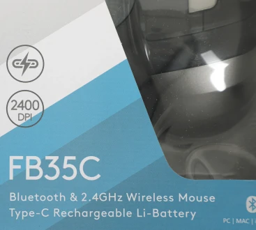 A4Tech Fstyler FB35C, беспроводная, 2000dpi, серый/черный