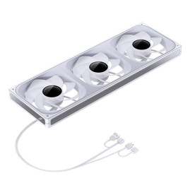 Вентилятор JONSBO ZA-420WR (3 in 1) 422х143х28мм REVERSE (10шт/кор, PWM, ARGB LED, 700-1500об/мин, белый) Retail