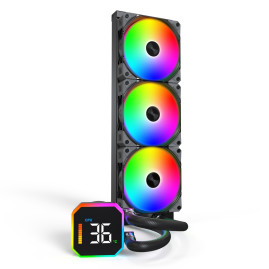 Montech HyperFlow Digital 360, LGA1700/1200/115X/AM5/AM4, Black
