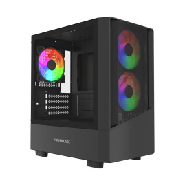 Powercase Mistral Micro A15B, mATX, 3x120mm FRGB, Black, CMMA15B-L3