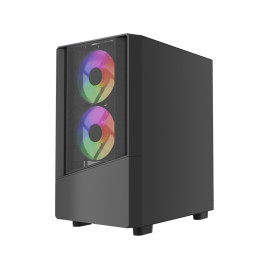 Powercase Mistral Micro A15B, mATX, 3x120mm FRGB, Black, CMMA15B-L3