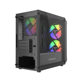 Powercase Mistral Micro A3B ARGB V2, mATX, 3x120mm ARGB, Black, CMMAB-A3-V2