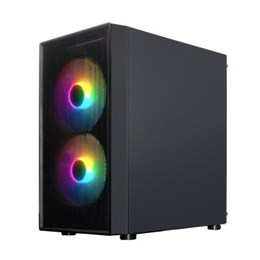 XASTRA A305M 3FRGB, mATX, 3x120mm FRGB, Black, A305M-2FC14F-1FC12F
