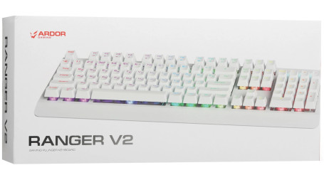 Клавиатура ARDOR GAMING Ranger V2 плунжерная проводная (Белый)