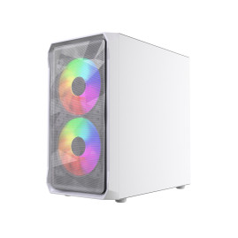 Powercase Mistral Micro A3W ARGB V2, mATX, 3x120mm ARGB, White, CMMAW-A3-V2