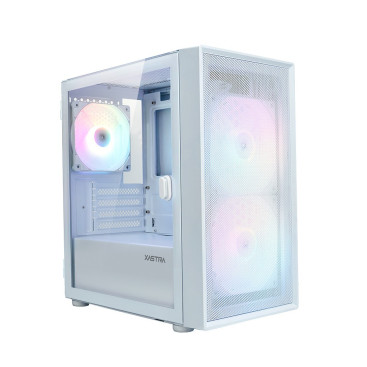XASTRA A305M 3FRGB, mATX, 3x120mm FRGB, White, A305M-2FC14F-1FC12F-D-WH